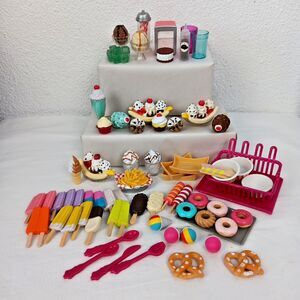 Our Generation Sweet Stop Ice Cream Truck Accessories Food Lot of 67 Pieces